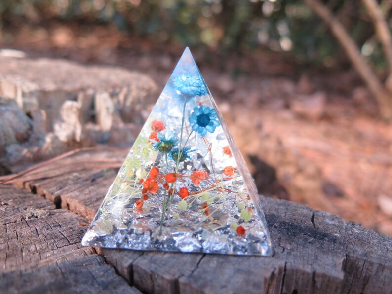 Real Flower Resin Paperweight Keepsake Home Offfice Desk Etsy