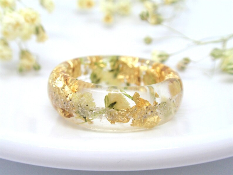 Keepsakes ring Custom ring with your flowers wedding flower Etsy