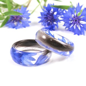 Custom Flower Resin Ring: Keepsake Memorial Jewelry