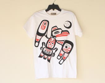 Pacific Northwest Thunderbird Totem Block Print Tee