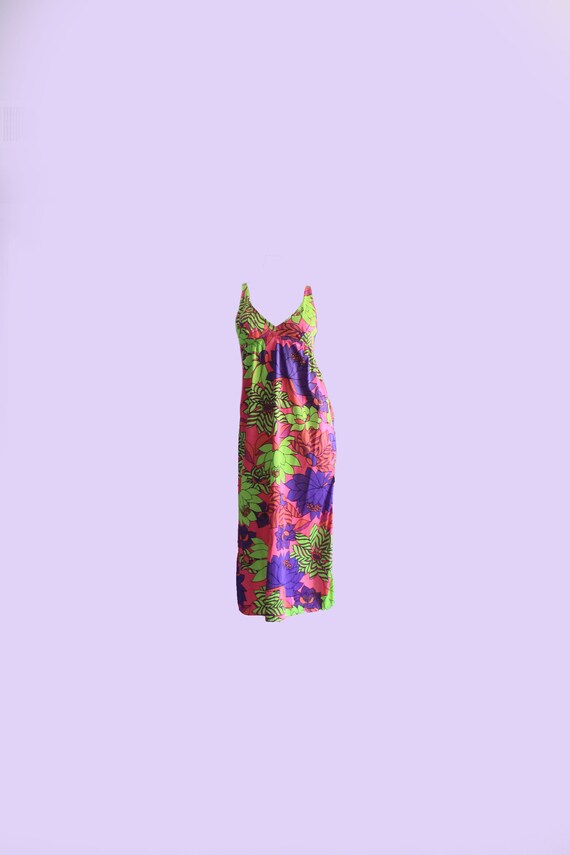 70s Psychedelic Neon Catalina Tiki Dress