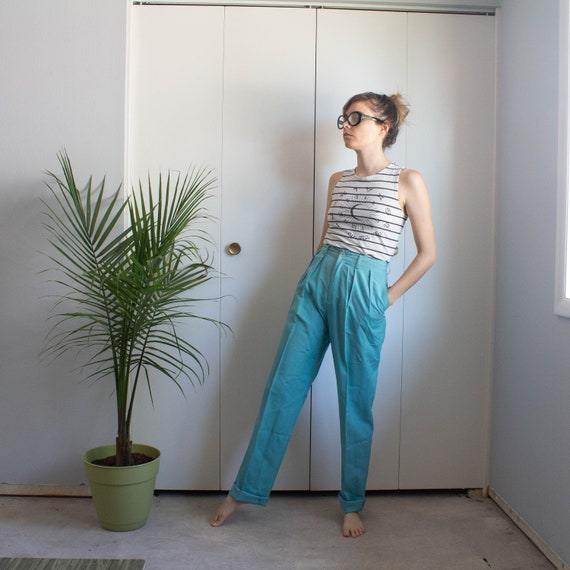 Deadstock Ann Taylor Silk Baby Blue Trousers