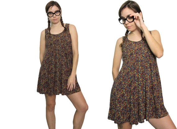 90s Floral Rayon Mini Baby Doll 'All That Jazz' Dr