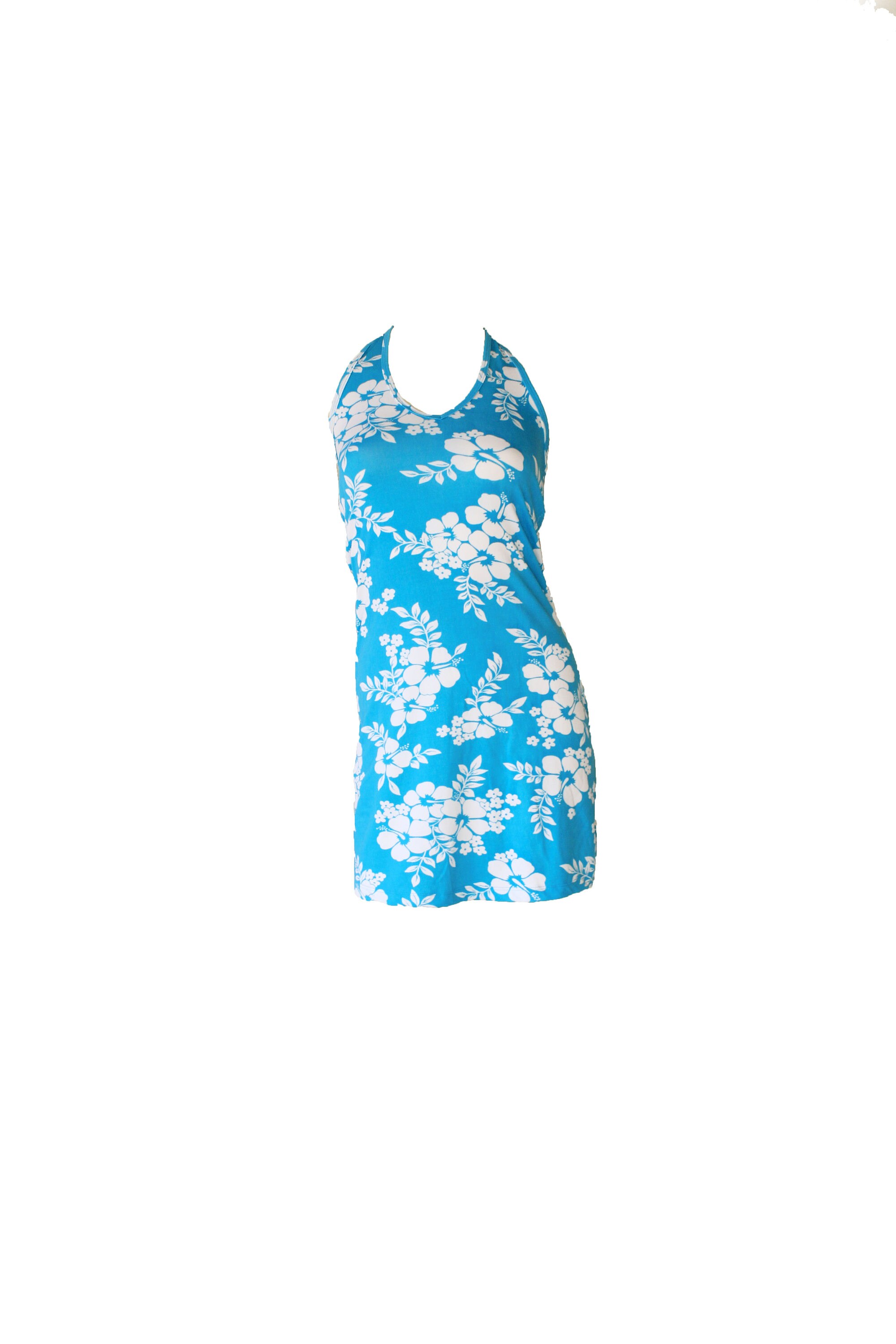 Hibiscus Flower Spandex Halter Mini 
