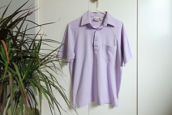 80's Lavender Pastel Mens London Fog 60/30 Polo Shirt | Etsy