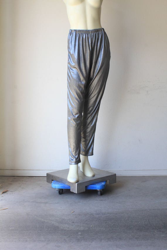 Rad Early 80's Vintage Disco Drop Crotch Shiny Shi