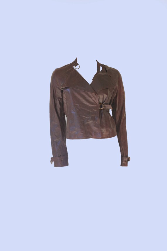 plein sud leather jacket