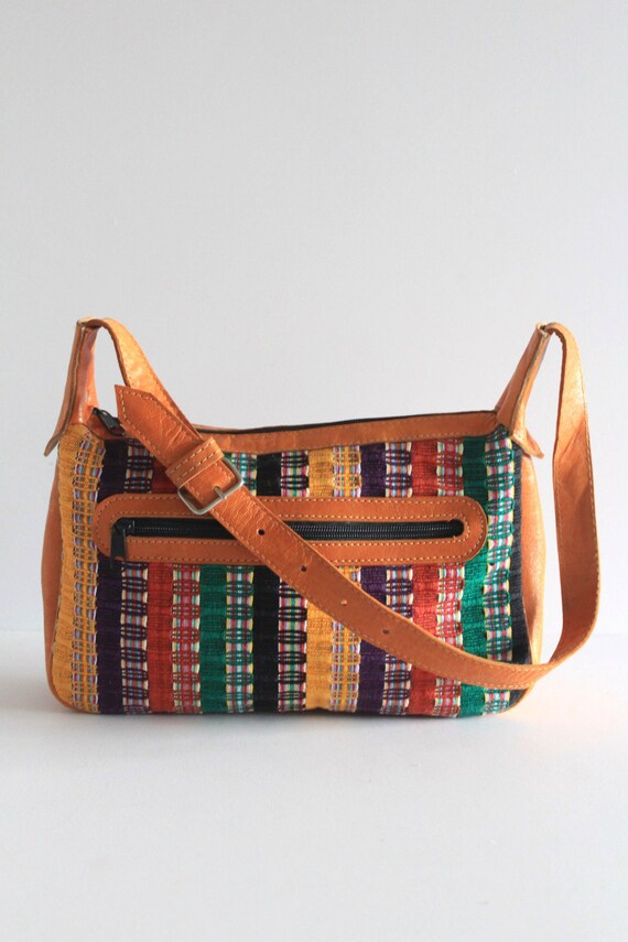 Lovely 80's Vintage Mexican Leather + Multi Color