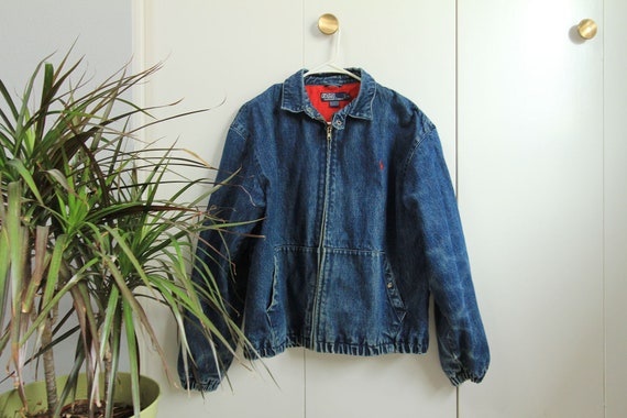 ralph lauren red denim jacket