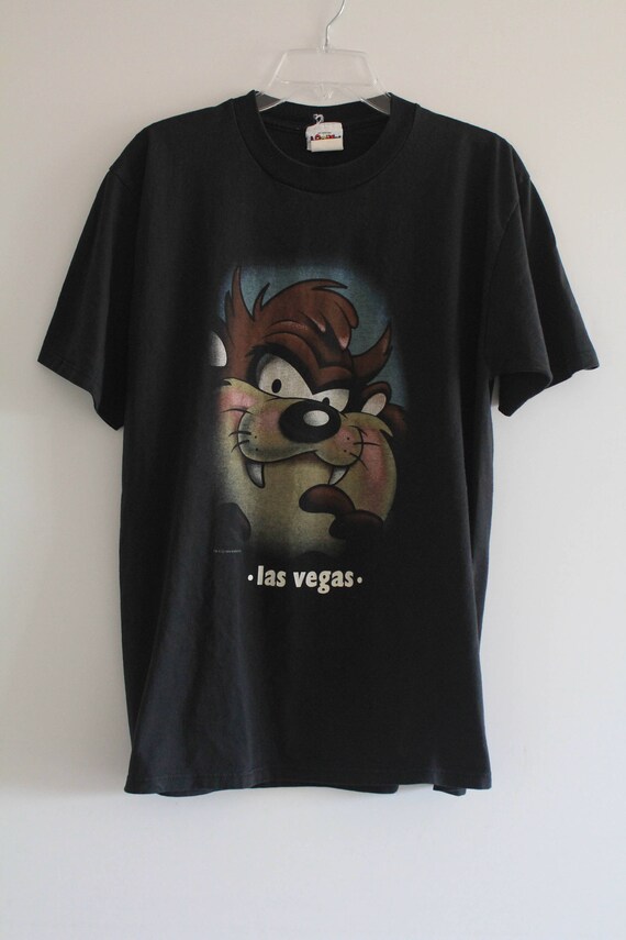 90 ' s s s Vintage diable de Tasmanie noir manches courtes Looney Tunes Vegas chemise Oversize 480d67 90 ' s s s Vintage diable de Tasmanie noir manches courtes Looney Tunes Vegas chemise Oversize 480d67