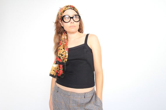 Ralph Lauren Black Silk Knit Minimalist Tank