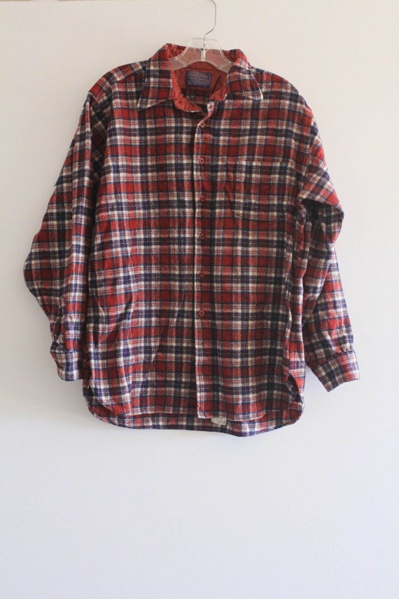 80's Vintage Deep Burgundy Men's Pendleton Wool Fl