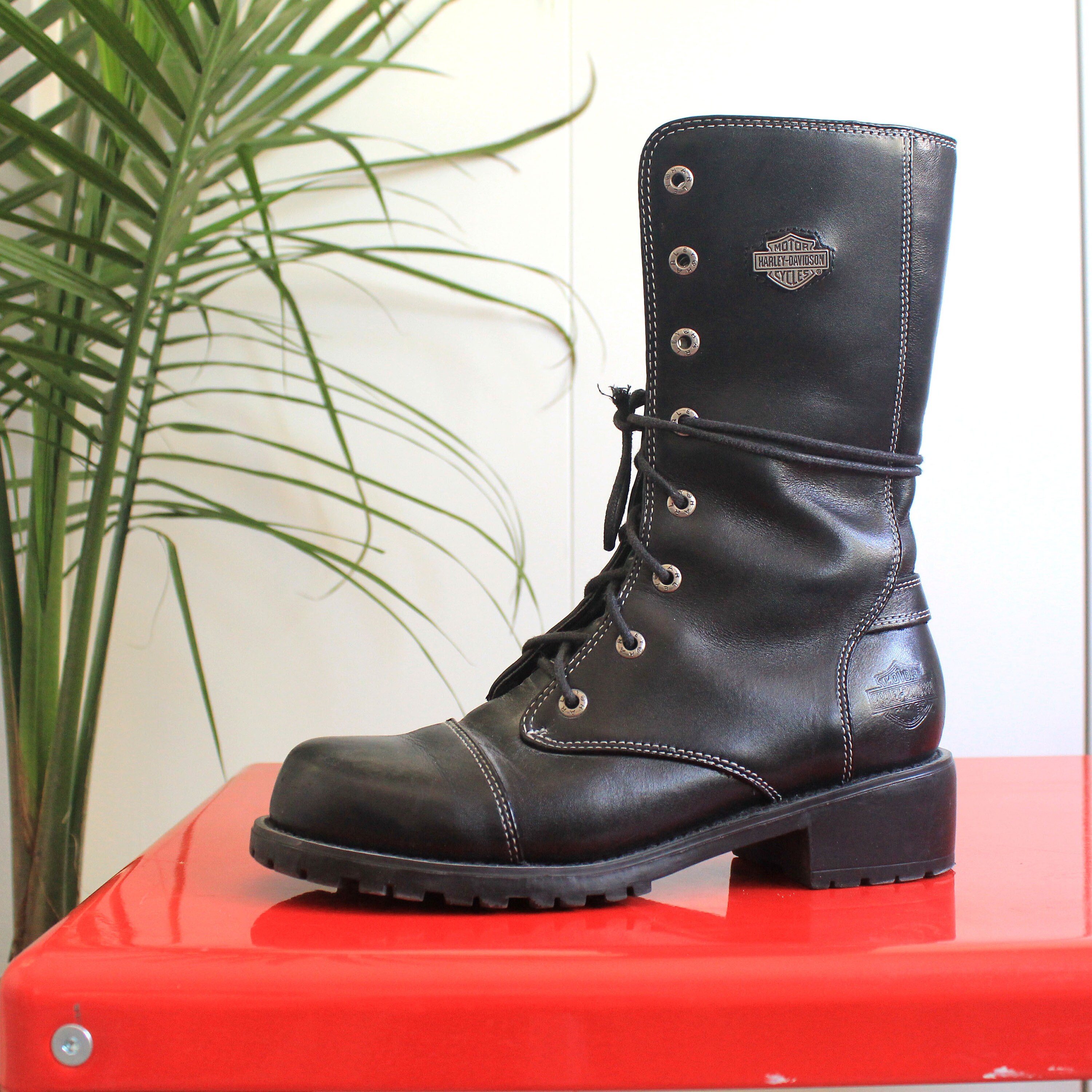 Womens harley davidson boots - Etsy Nederland
