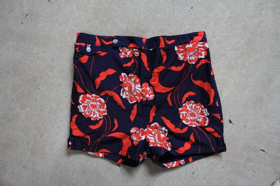 Men's Mod Ultra Navy + Red Floral Short Short Swim