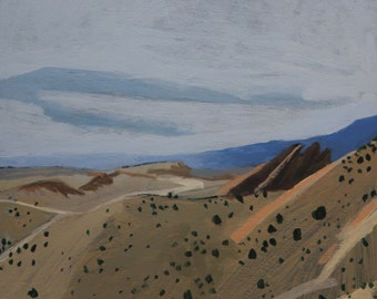 Toward Uncertainty -  Landscape Painting on Paper Shelley Hull