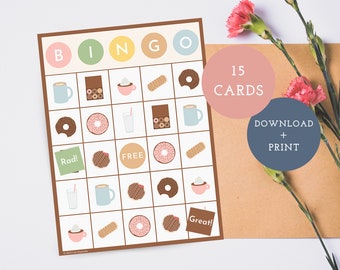 Doughnut Bingo 15 Pack! Instant download / easy to print and cut / fun for any birthday or party!