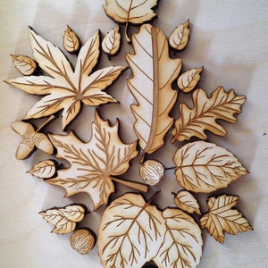 Rustic Wooden Fall Leafs