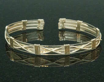 Sterling Silver Wire Cuff Bracelet