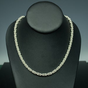 Argentium Silver Fine Byzantine Chain Mail Necklace