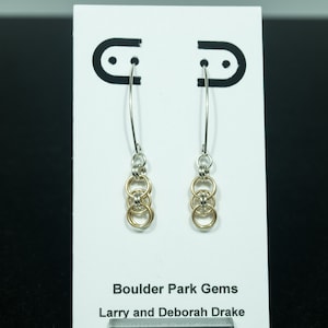 14k Gold Filled and Argentium Silver Celtic Ladder Earrings