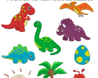 Dinoland - Motive für den 10x10cm Rahmen