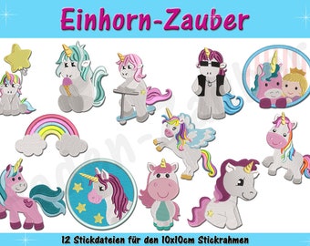 Einhorn-Zauber für den 10x10 Rahmen