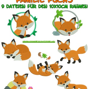 Familia Fox para el marco de 10 x 10 cm.