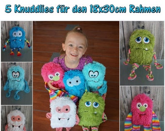 Knuddlies en el bastidor de bordado de 18 x 30 cm