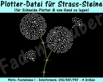Plotter file for rhinestones "Dandelion 1"