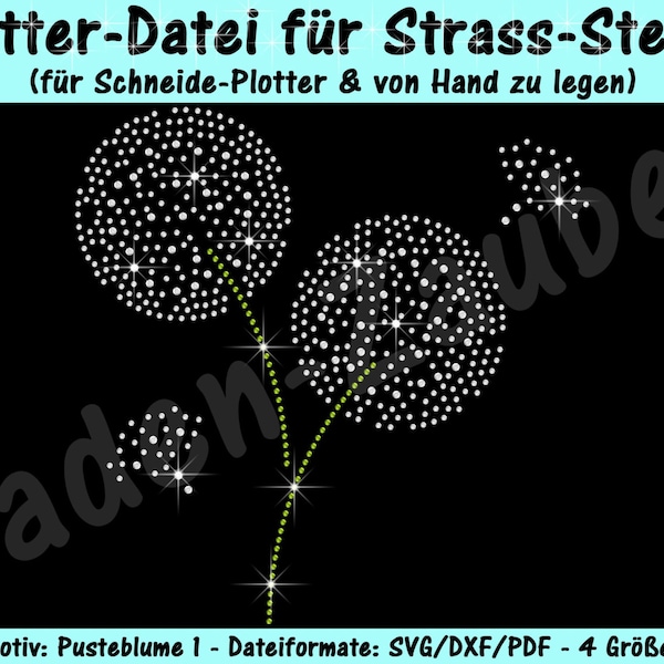 Plotter-Datei für Strass "Pusteblume 1"