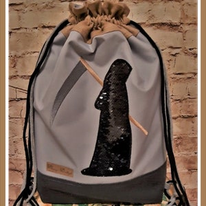 Aplicación de lentejuelas reversibles Grim Reaper - conjunto de archivos de bordado para el marco de 10 x 10 cm a 18 x 30 cm imagen 3