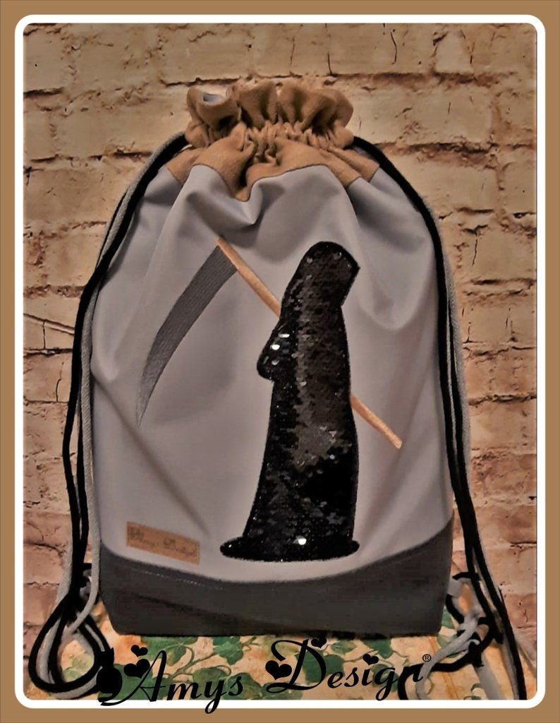 Aplicación de lentejuelas reversibles Grim Reaper - conjunto de archivos de bordado para el marco de 10 x 10 cm a 18 x 30 cm imagen 3