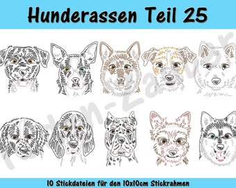 Hunderassen Teil 25 für den 10x10cm Rahmen