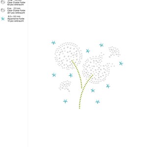 Plotter file for rhinestones "Dandelion 2" image 4
