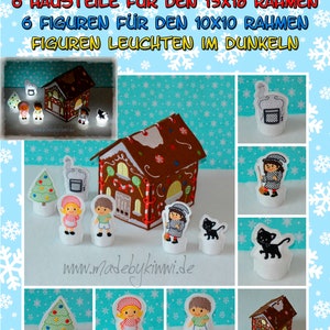 Gingerbread house witch's house for the 13 x 18 cm frame