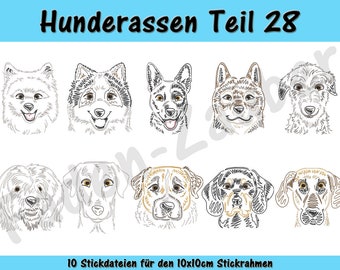 Hunderassen Teil 28 für den 10x10cm Rahmen