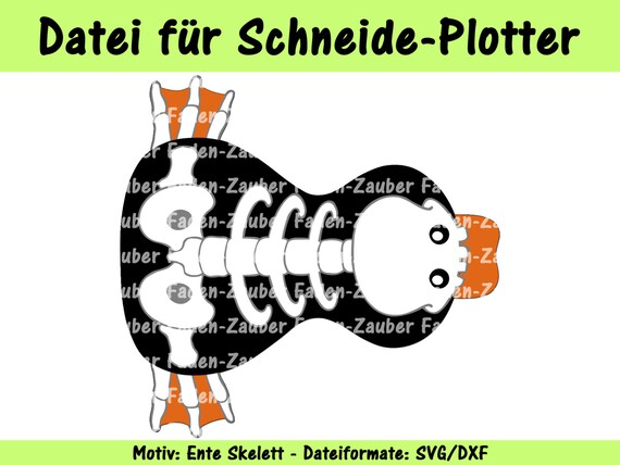 Plotter-Datei Ente Skelett svg dxf | Etsy