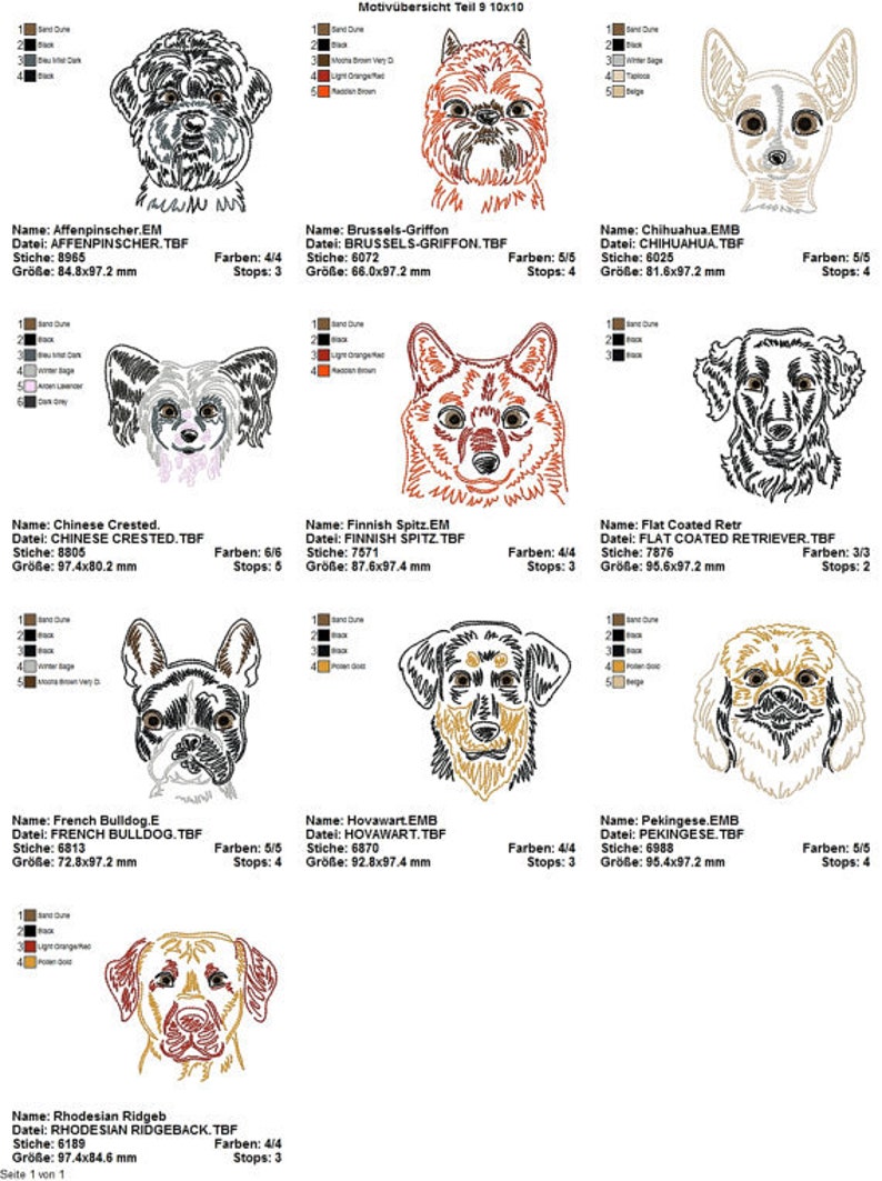 Dog breeds part 9 for the 10 x 10 cm frame image 2