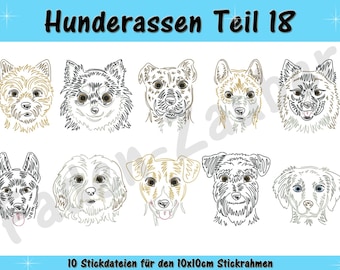 Hunderassen Teil 18 für den 10x10cm Rahmen