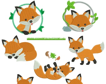 Family fox for the 13 x 18 cm frame