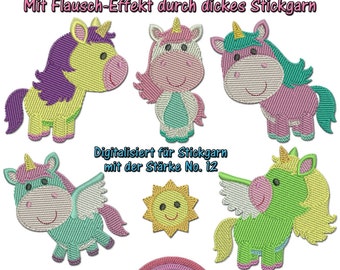 Fluffy Unicorns for the 10 x 10 cm frame
