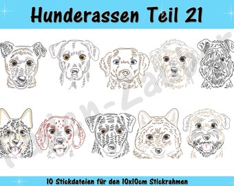 Hunderassen Teil 21 für den 10x10cm Rahmen