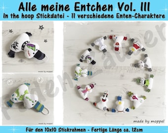 Juego de patos Vol. III en el aro tamaño S 10 x 10 cm