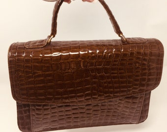 CUTE Patent Mock-Croc Vintage 1990's 'Suzy Smith' Handbag - Lovely!!