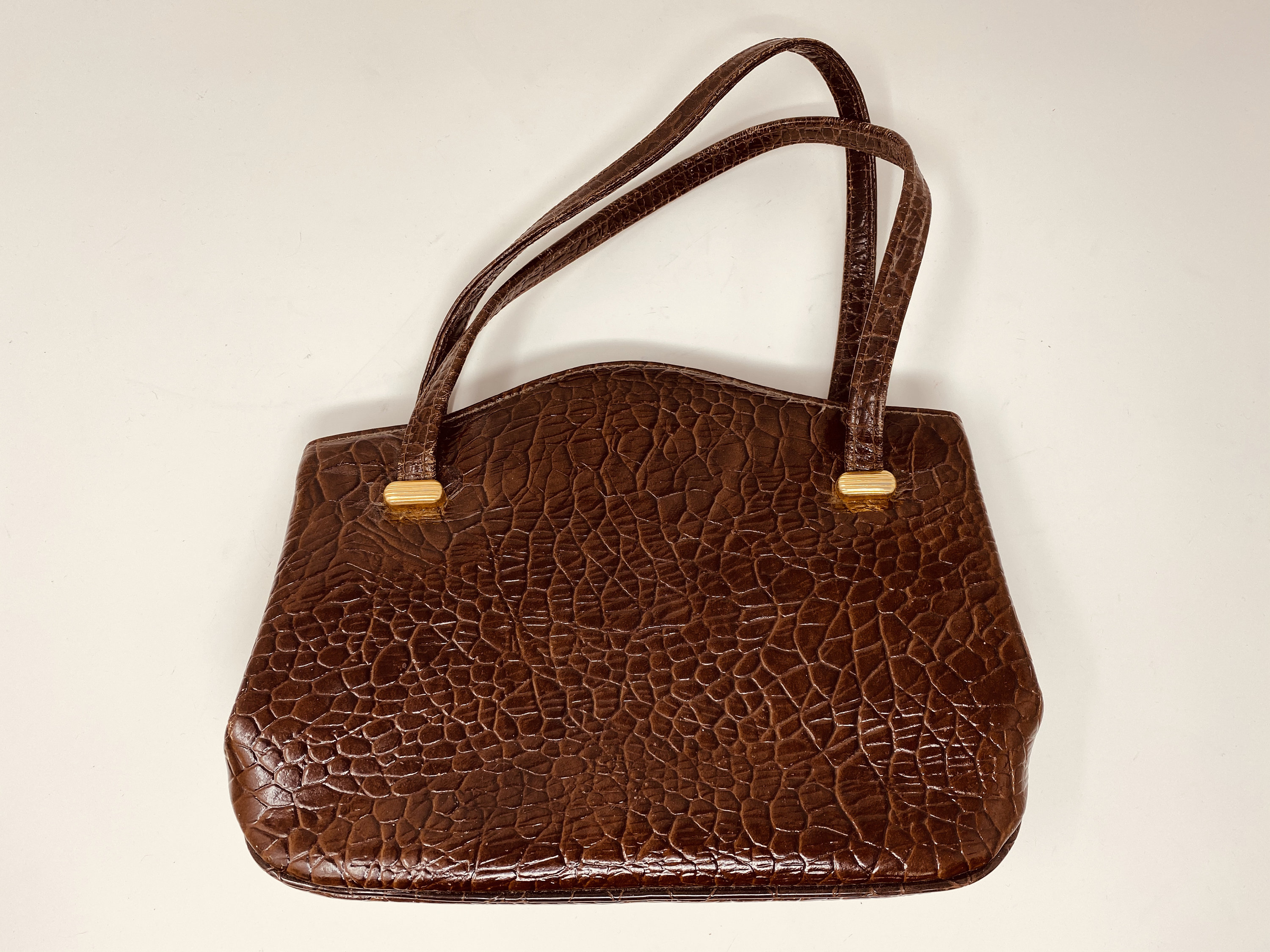 Mock croc leather clearance handbags