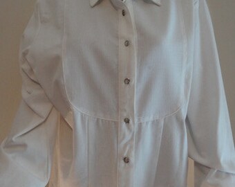 Mooie vintage ' Circle T ' Womens westerse stijl shirt gemaakt IN de VS-borst 46 "length 27"-Nice!