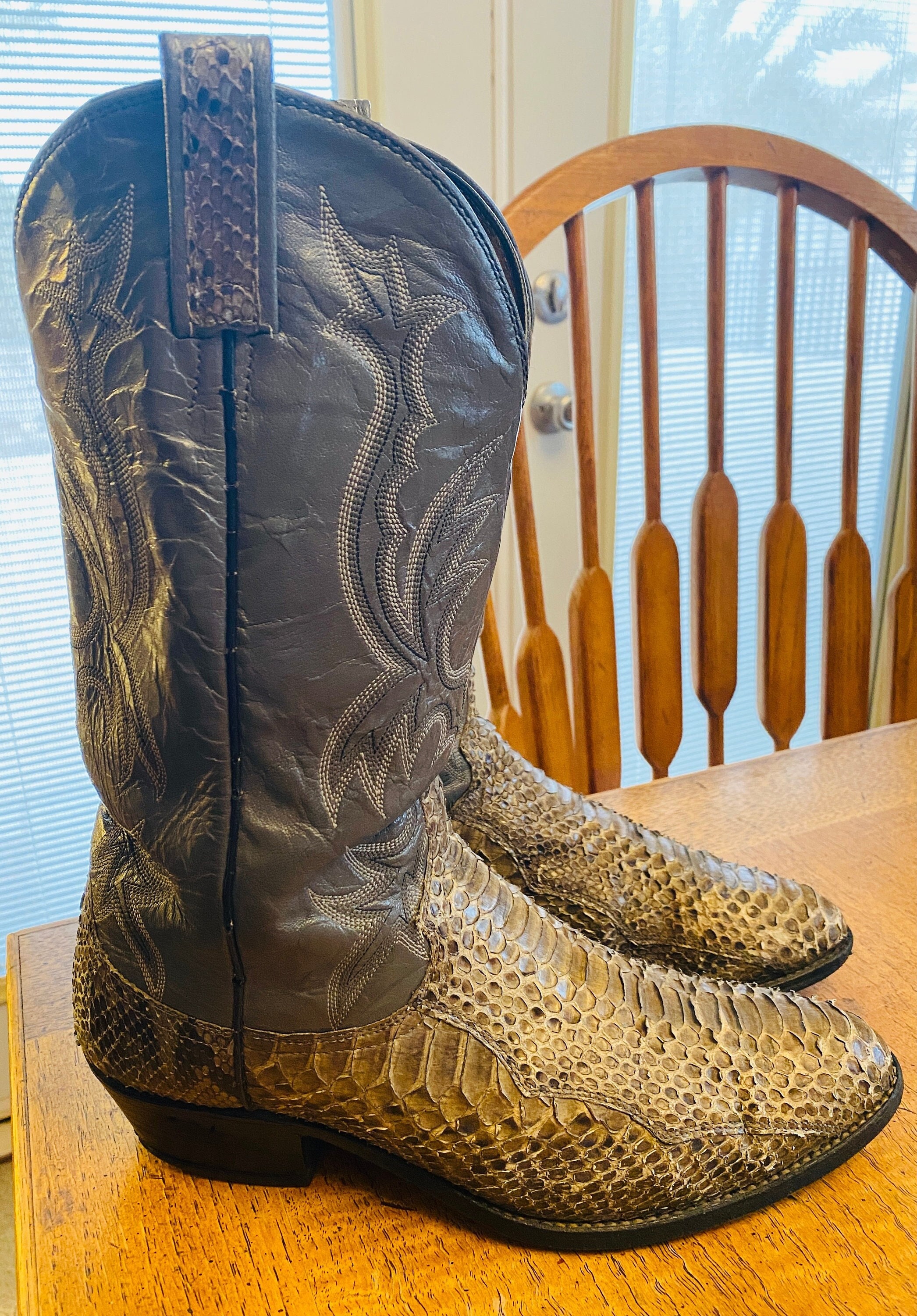 Dan post top boots snakeskin