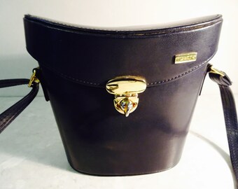 MOOIE vintage marineblauw handtas (schouder of Cross Body) gemaakt door ' Picard '-Nice!!