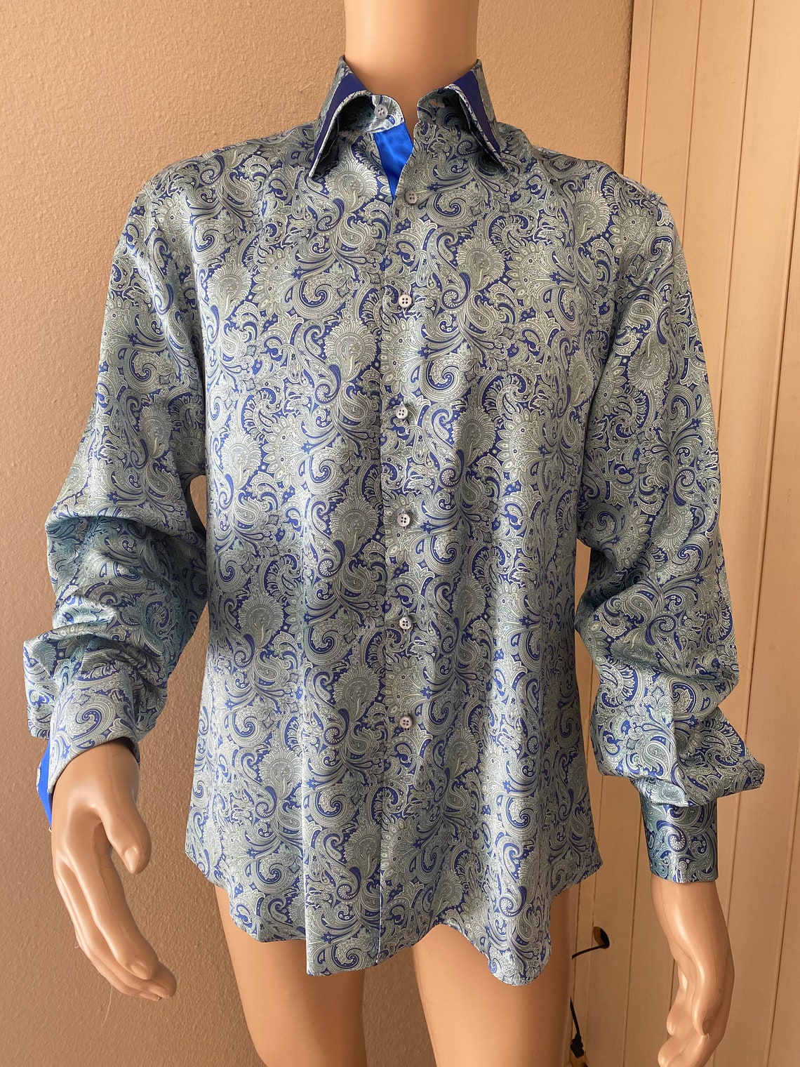 STUNNING Mens Silk Shirt Hand Tailored In ITALY By Etsy