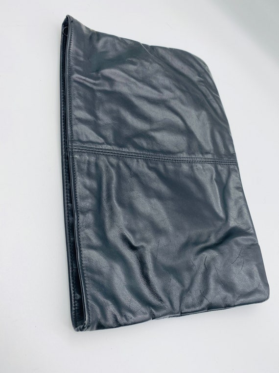 LOVELY Vintage 1970's Black Clutch Handbag, Made … - image 5